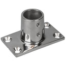 Sea-Dog Rail Base Fitting Rectangular Base 90 316 Stainless Steel - 1-7/8" x 3-3/16" - 1" OD [281901-1] - Mealey Marine