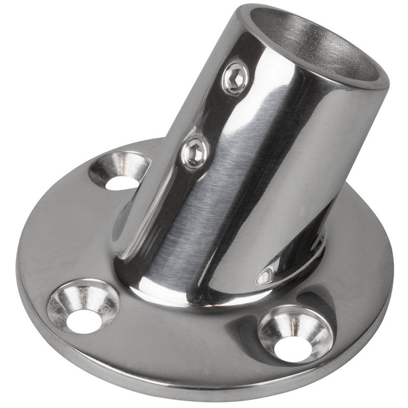 Sea-Dog Rail Base Fitting 2-3/4" Round Base 60 316 Stainless Steel - 1" OD [280601-1] - Mealey Marine