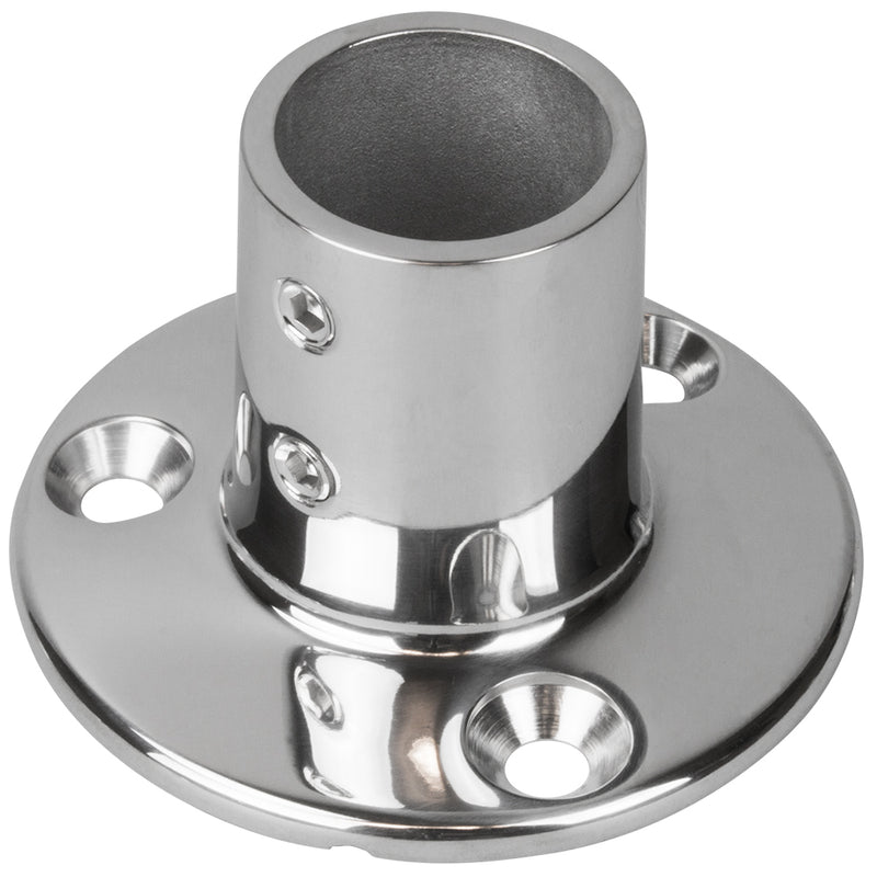 Sea-Dog Rail Base Fitting 2-3/4" Round Base 90 316 Stainless Steel - 1" OD [280901-1] - Mealey Marine