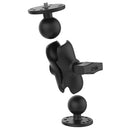 RAM Mount RAM Double Ball Mount w/1/4"-20 Male Thread - Short Arm [RAM-101AU-B] - Mealey Marine