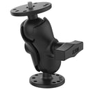 RAM Mount RAM Double Ball Mount w/1/4"-20 Male Thread - Short Arm [RAM-101AU-B] - Mealey Marine