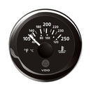 Veratron 52MM (2-1/16") ViewLine Water Temperature Gauge - 100-250F - Black Dial  Bezel [A2C59514176] - Mealey Marine