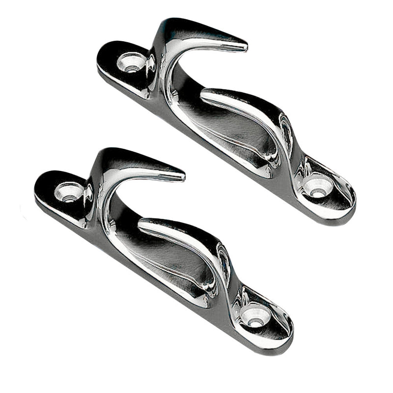 Whitecap Skene Bow Chock 4-1/2" Pair - Chrome Plated Brass [S-0981C] - Mealey Marine