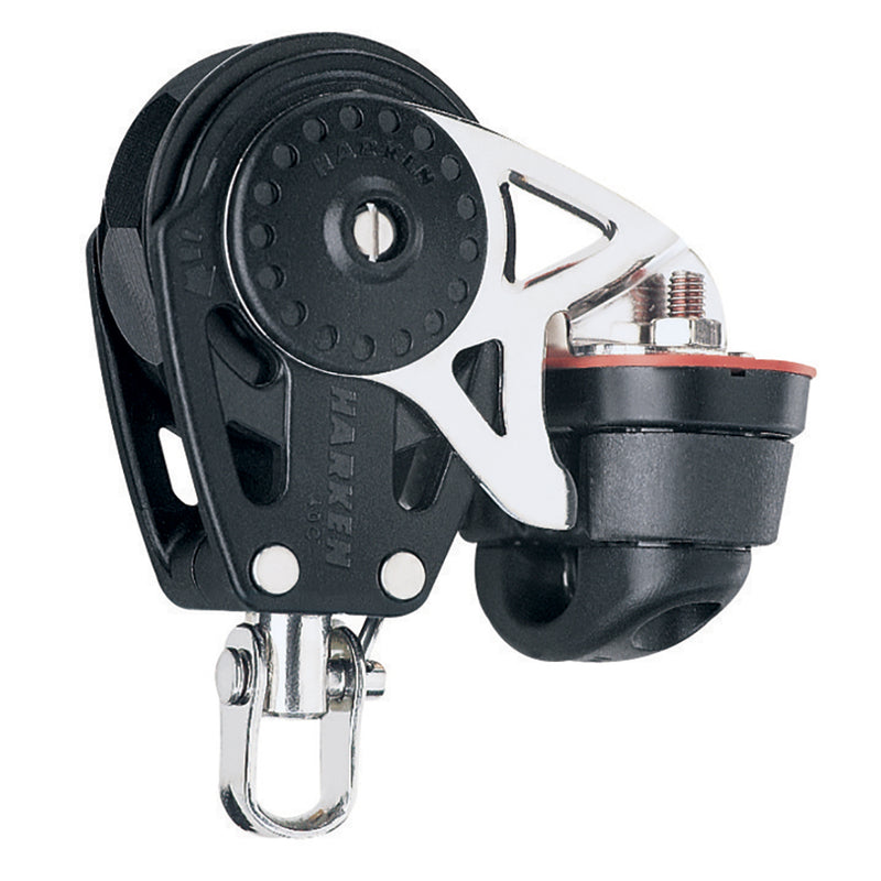 Harken 40mm Carbo Single Ratchet Block w/Swivel Becket  Cam Cleat [2610] - Mealey Marine