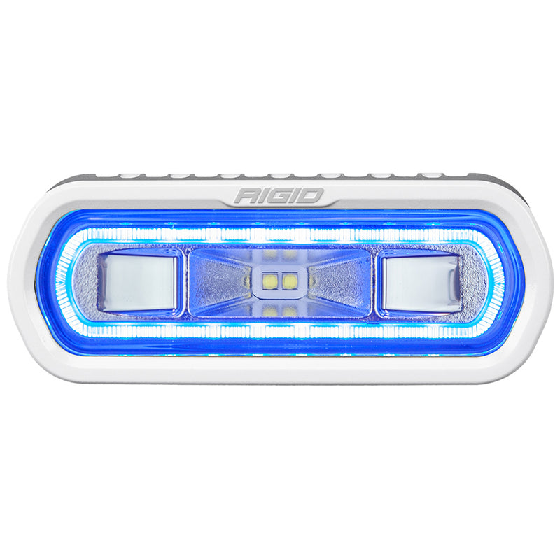 RIGID Industries SR-L Series Marine Spreader Light - White Surface Mount - White Light w/Blue Halo [51101] - Mealey Marine