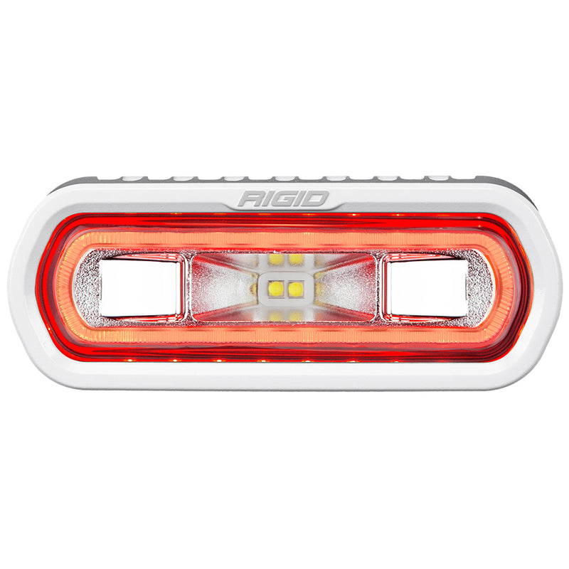 RIGID Industries SR-L Series Marine Spreader Light - White Surface Mount - White Light w/Red Halo [51102] - Mealey Marine