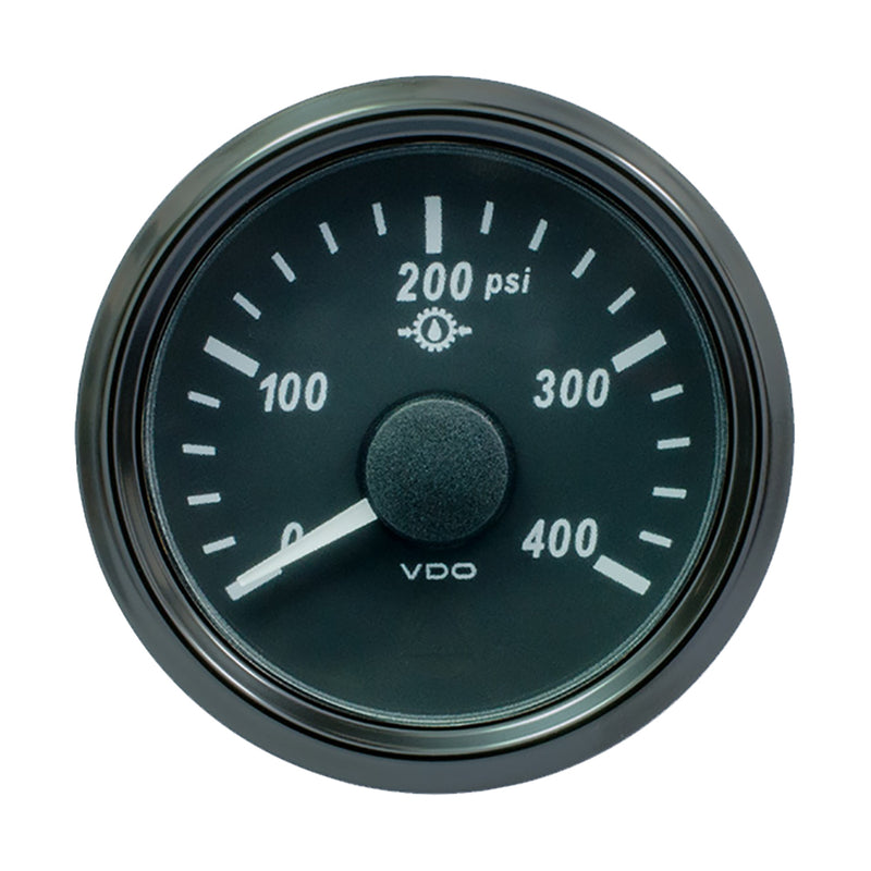 VDO SingleViu 52mm (2-1/16") Oil Pressure Gauge - 400 PSI - 0-180 Ohm [A2C3833500030] - Mealey Marine