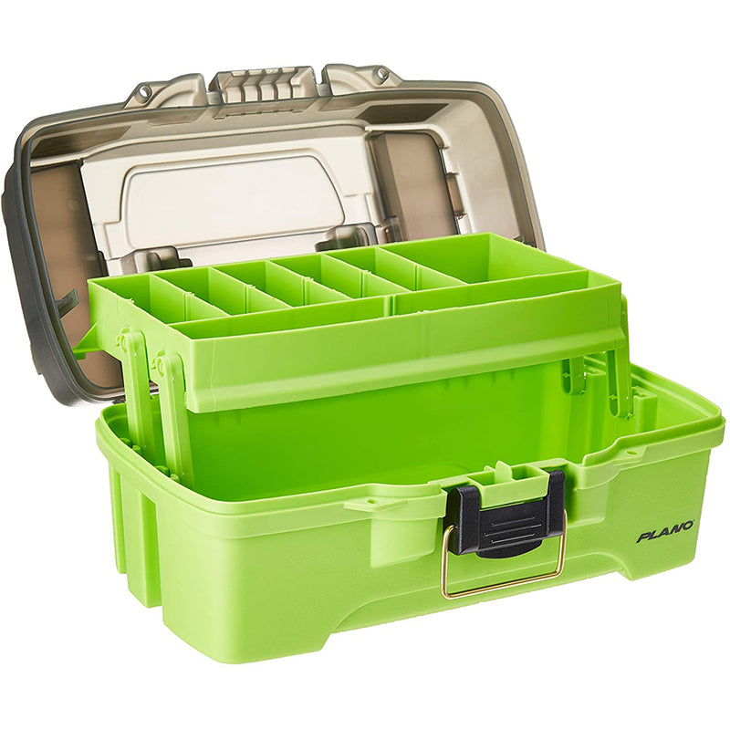 Plano 1-Tray Tackle Box w/Dual Top Access - Smoke  Bright Green [PLAMT6211] - Mealey Marine