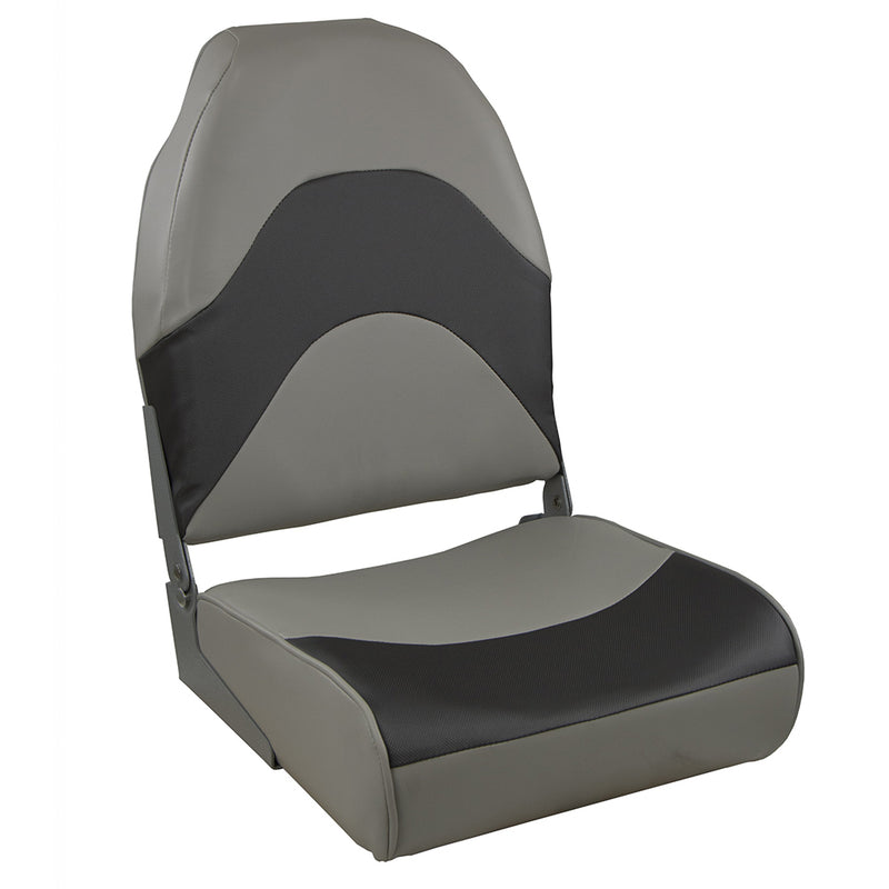 Springfield Premium Wave Folding Seat - Grey w/Meteor Stripe [1062034] - Mealey Marine