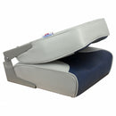 Springfield Economy Multi-Color Folding Seat - Grey/Blue [1040651] - Mealey Marine