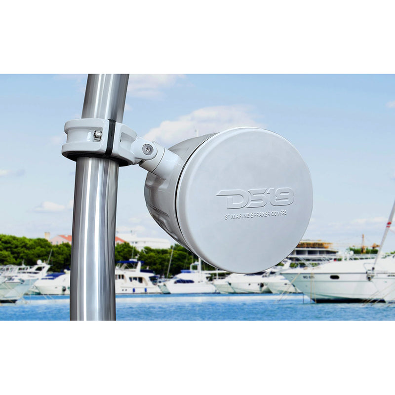 DS18 Silicone Marine Speaker Cover f/6.5" Speakers - White [CS-6W] - Mealey Marine