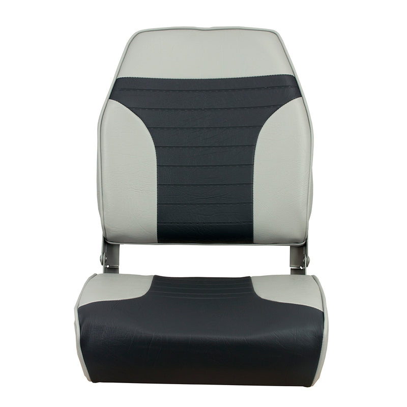 Springfield High Back Multi-Color Folding Seat - Grey/Charcoal [1040663] - Mealey Marine