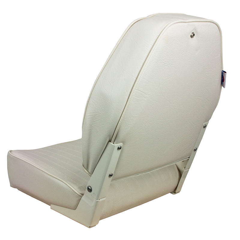 Springfield High Back Folding Seat - White [1040649] - Mealey Marine