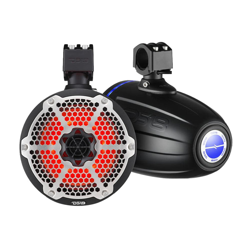 DS18 Hydro 6.5" Neodymium Wakeboard Speakers w/1" Driver and RGB LED Lights - 450W - Black [NXL-X6TPNEO/BK] - Mealey Marine