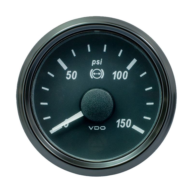 VDO SingleViu 52mm (2-1/16") Brake Pressure Gauge - 150 PSI - 0-180 Ohm [A2C3833480030] - Mealey Marine