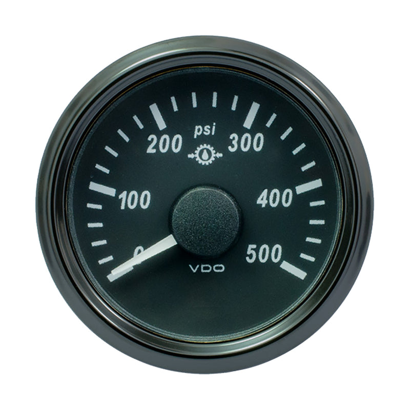 VDO SingleViu 52mm (2-1/16") Gear Pressure Gauge - 500 PSI - 0-4.5V [A2C3832740030] - Mealey Marine