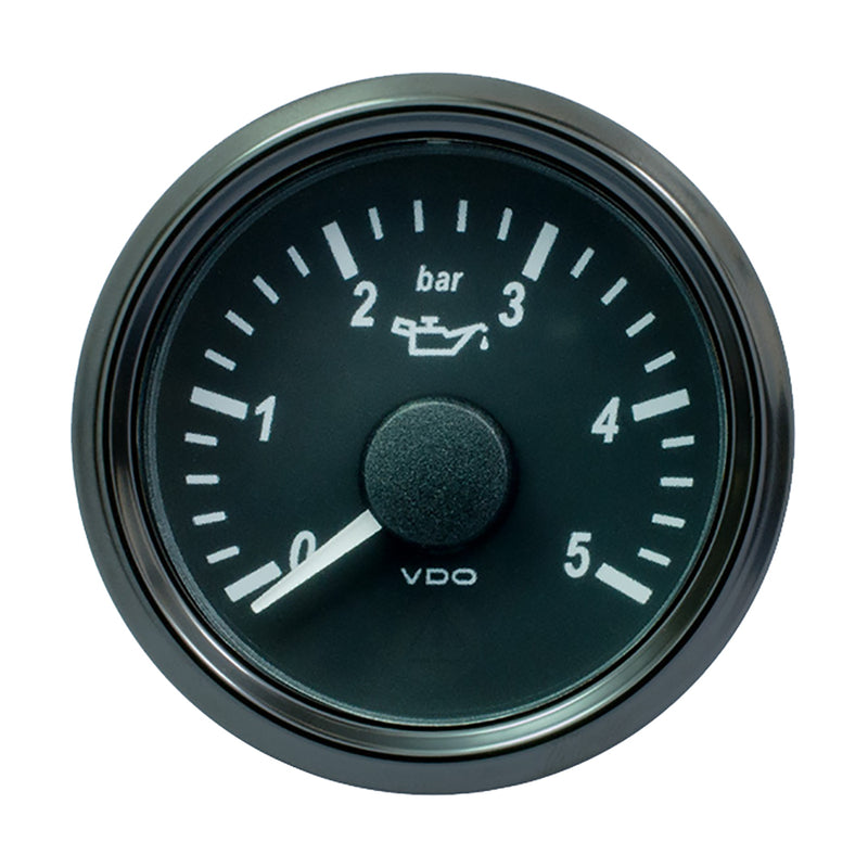 VDO SingleViu 52mm (2-1/16") Oil Pressure Gauge - 5 Bar - 0-180 Ohm [A2C3833160030] - Mealey Marine