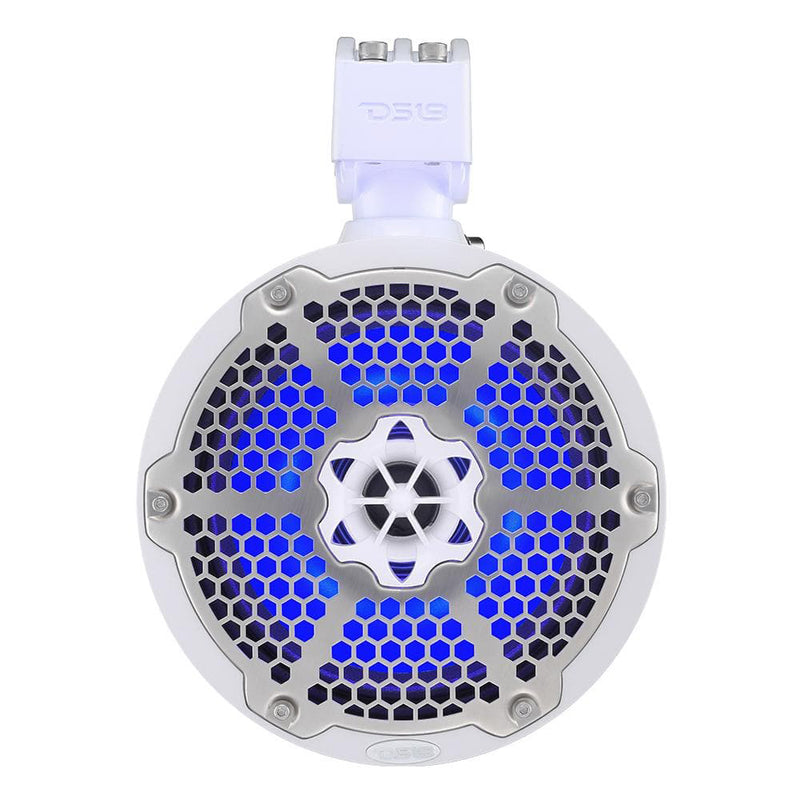 DS18 Hydro 6.5" Neodymium Wakeboard Speakers with 1" Driver and RGB LED Lights - 450W - White [NXL-X6TPNEO/WH]