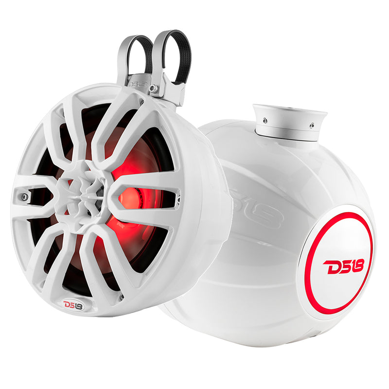 DS18 HYDRO 6.5" Compact Wakeboard Pod Tower w/RGB Light - 300W - White [NXL-PS6W] - Mealey Marine