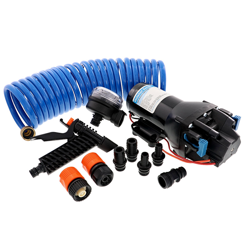 Jabsco HotShot HD4 Heavy Duty Washdown Pump w/25 HoseCoil - 12V - 4 GPM - 60 PSI [Q401J-118N-4A] - Mealey Marine