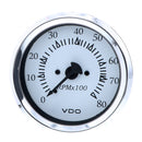 VDO Cockpit Marine 85MM (3-3/8") Outboard Tachometer - White Dial/Chrome Bezel [333-15275] - Mealey Marine