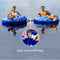 Aqua Leisure Supreme Lake Tube Hibiscus Pineapple Royal Blue w/Docking Attachment [APL20458] - Mealey Marine