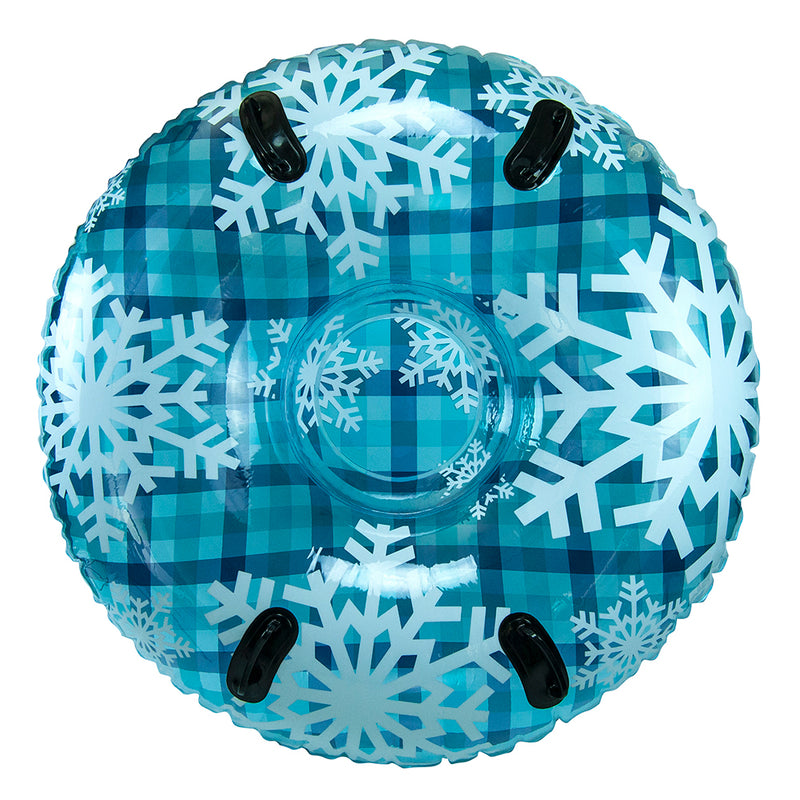 Aqua Leisure 43" Pipeline Sno Clear Top Racer Sno-Tube - Cool Blue Plaid [PST13365S2] - Mealey Marine