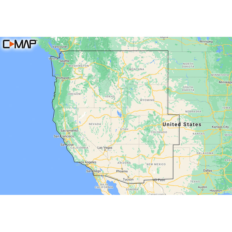 C-MAP M-NA-Y211-MS US Lakes West REVEAL Inland Chart [M-NA-Y211-MS] - Mealey Marine