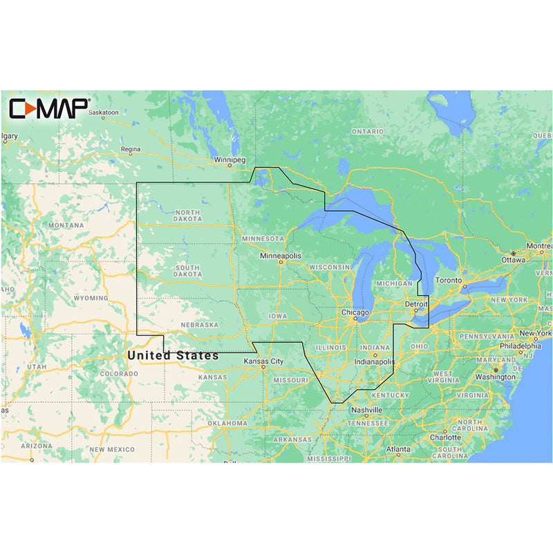 C-MAP M-NA-Y212-MS US Lakes North Central REVEAL Inland Chart [M-NA-Y212-MS] - Mealey Marine