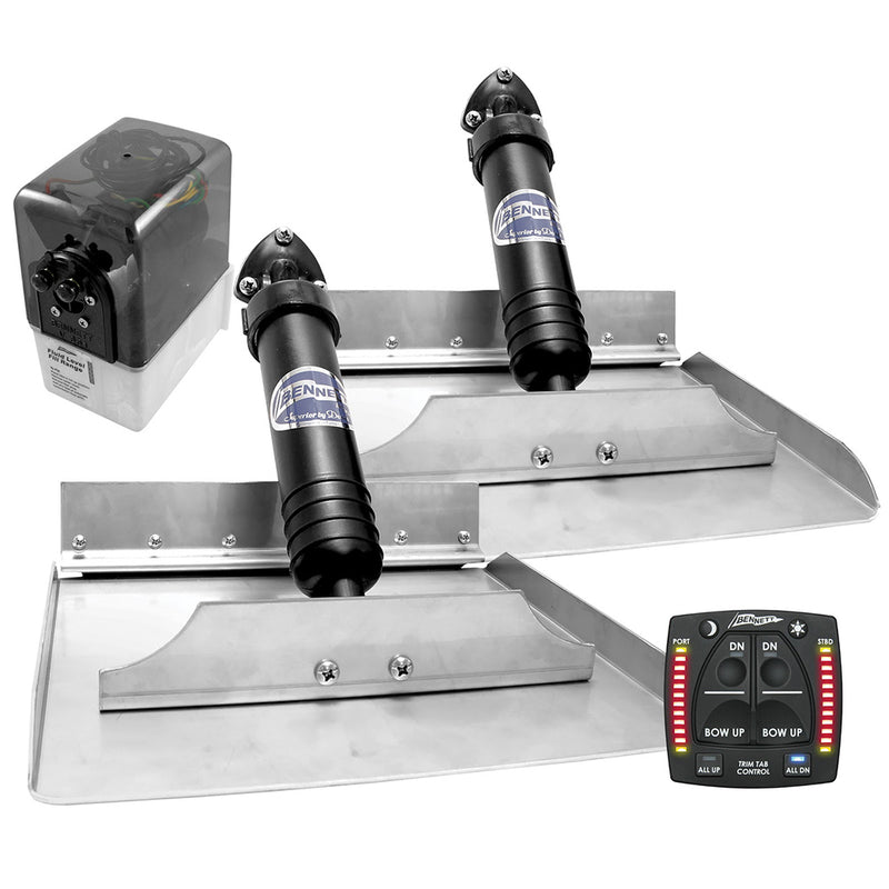 Bennett 12x12 Hydraulic Trim Tab System w/One Box Indication [1212OBI] - Mealey Marine