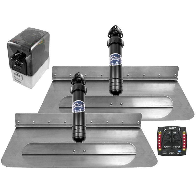 Bennett Marine 24x12 Hydraulic Trim Tab System w/One Box Indication [2412OBI] - Mealey Marine