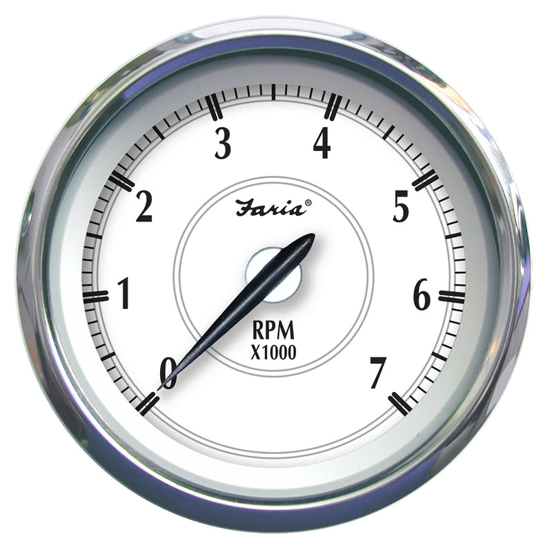 Faria Newport SS 4" Tachometer f/Gas Outboard - 7000 RPM [45003] - Mealey Marine