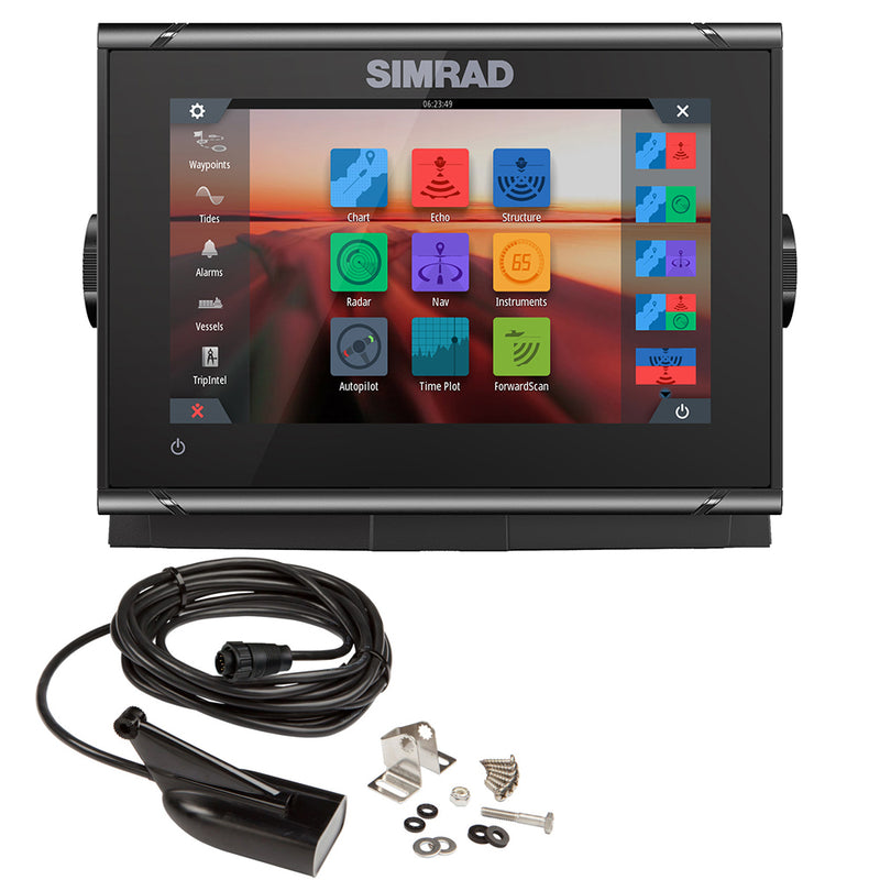 Simrad GO7 XSR Chartplotter/Fishfinder w/HDI Transom Mount Transducer  C-MAP Discover Chart [000-14326-002] - Mealey Marine