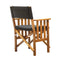 Whitecap Directors Chair II w/Black Cushion - Teak [61051] - Mealey Marine