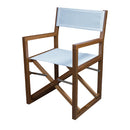 Whitecap Directors Chair w/White Batyline Fabric - Teak [63061] - Mealey Marine