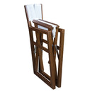 Whitecap Directors Chair w/White Batyline Fabric - Teak [63061] - Mealey Marine