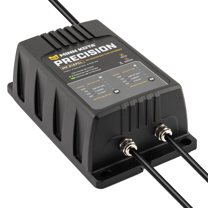 Minn Kota On-Board Precision Charger MK-212 PCL 2 Bank x 6 AMP LI Optimized Charger [1832121] - Mealey Marine