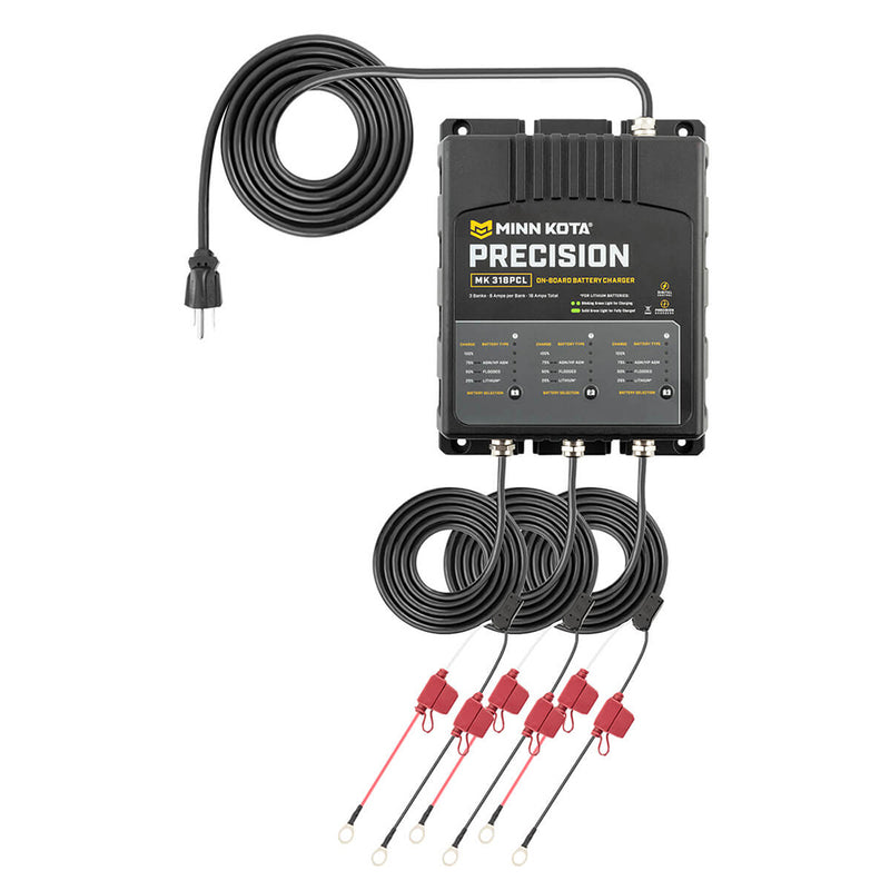 Minn Kota On-Board Precision Charger MK-318 PCL 3 Bank x 6 AMP LI Optimized Charger [1833181] - Mealey Marine