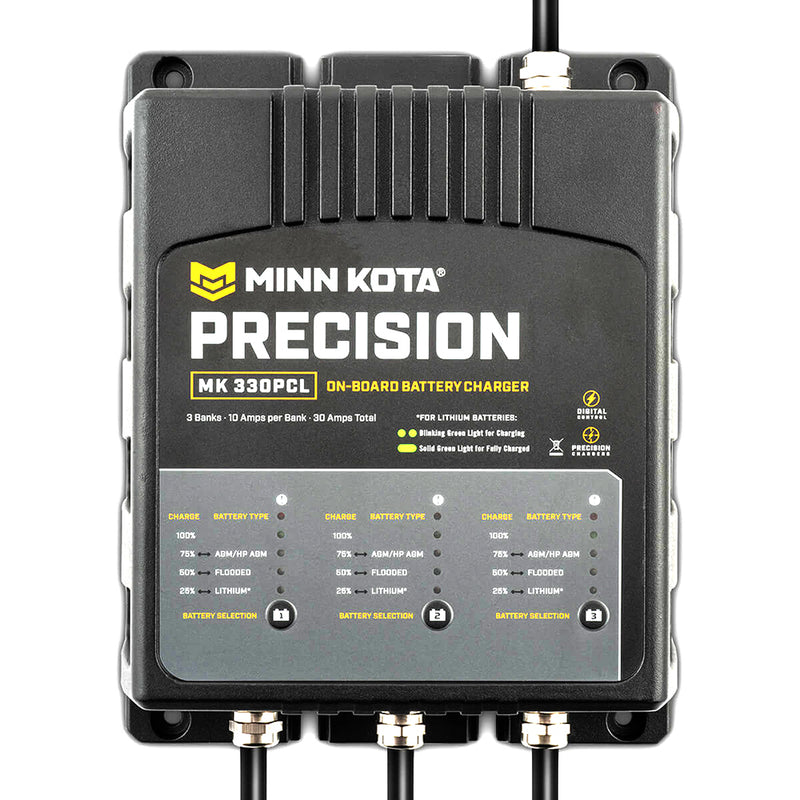 Minn Kota On-Board Precision Charger MK-330 PCL 3 Bank x 10 AMP LI Optimized Charger [1833301] - Mealey Marine