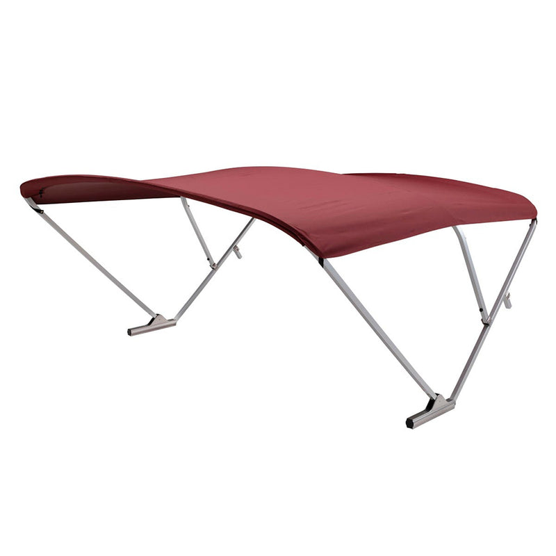 SureShade Power Bimini - Clear Anodized Frame - Burgandy Fabric [2020000299] - Mealey Marine