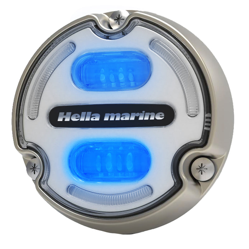 Hella Marine Apelo A2 Blue White Underwater Light - 3000 Lumens - Bronze Housing - White Lens w/Edge Light [016147-101] - Mealey Marine