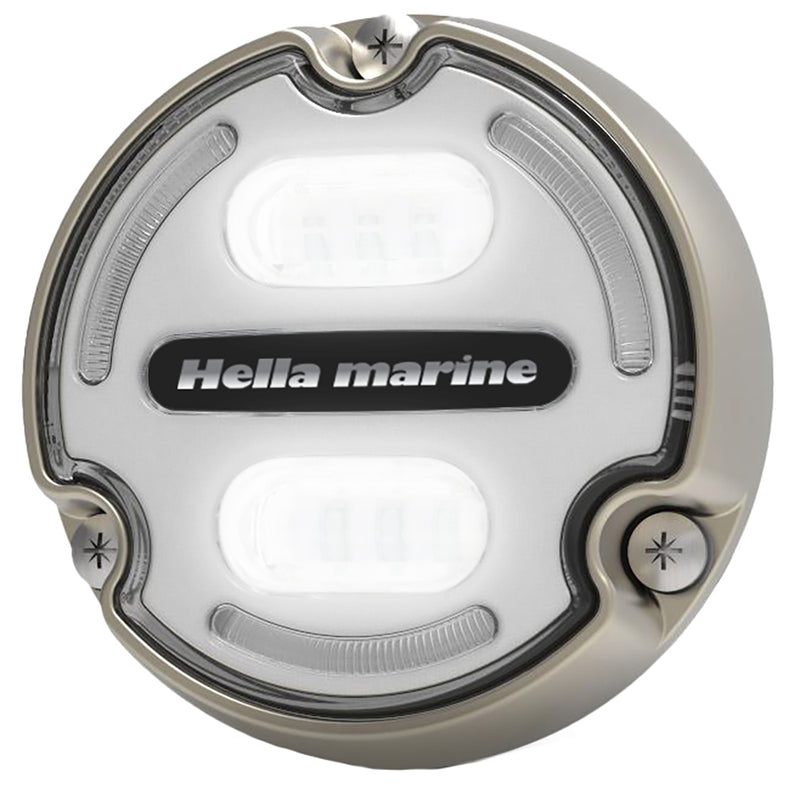 Hella Marine Apelo A2 Blue White Underwater Light - 3000 Lumens - Bronze Housing - White Lens w/Edge Light [016147-101] - Mealey Marine