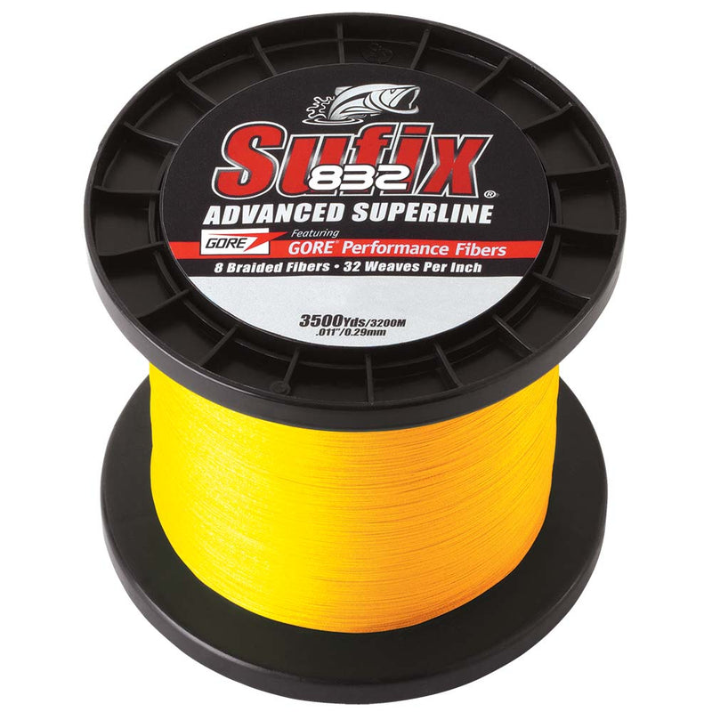 Sufix 832 Advanced Superline Braid - 6lb - Hi-Vis Yellow - 3500 yds [660-406Y] - Mealey Marine