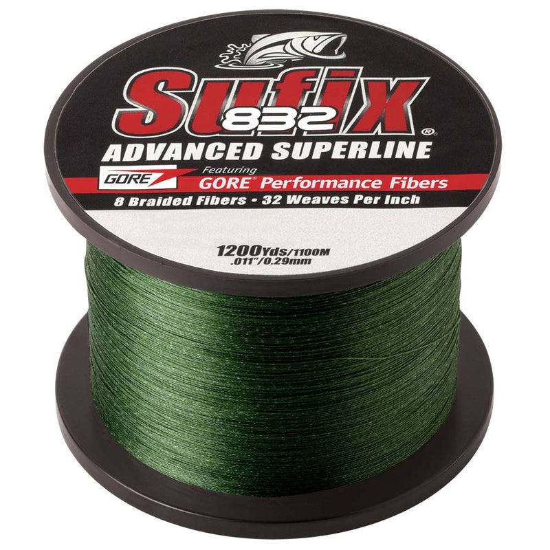 Sufix 832 Advanced Superline Braid - 30lb - Low-Vis Green - 1200 yds [660-330G] - Mealey Marine