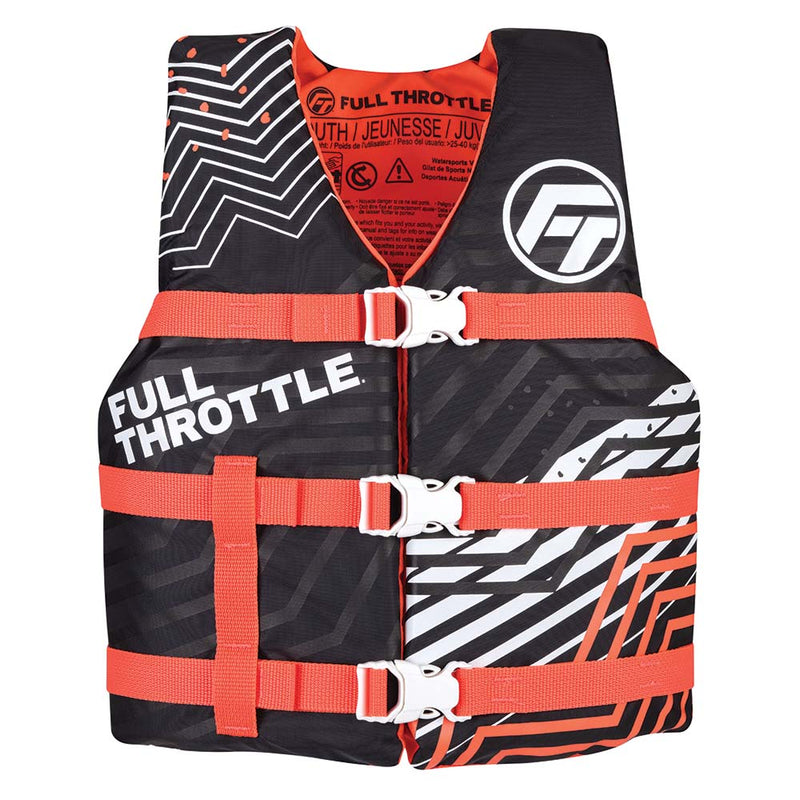 Full Throttle Youth Nylon Life Jacket - Pink/Black [112200-105-002-22] - Mealey Marine