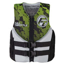 Full Throttle Junior Hinged Neoprene Life Jacket - Green [142400-400-009-22] - Mealey Marine