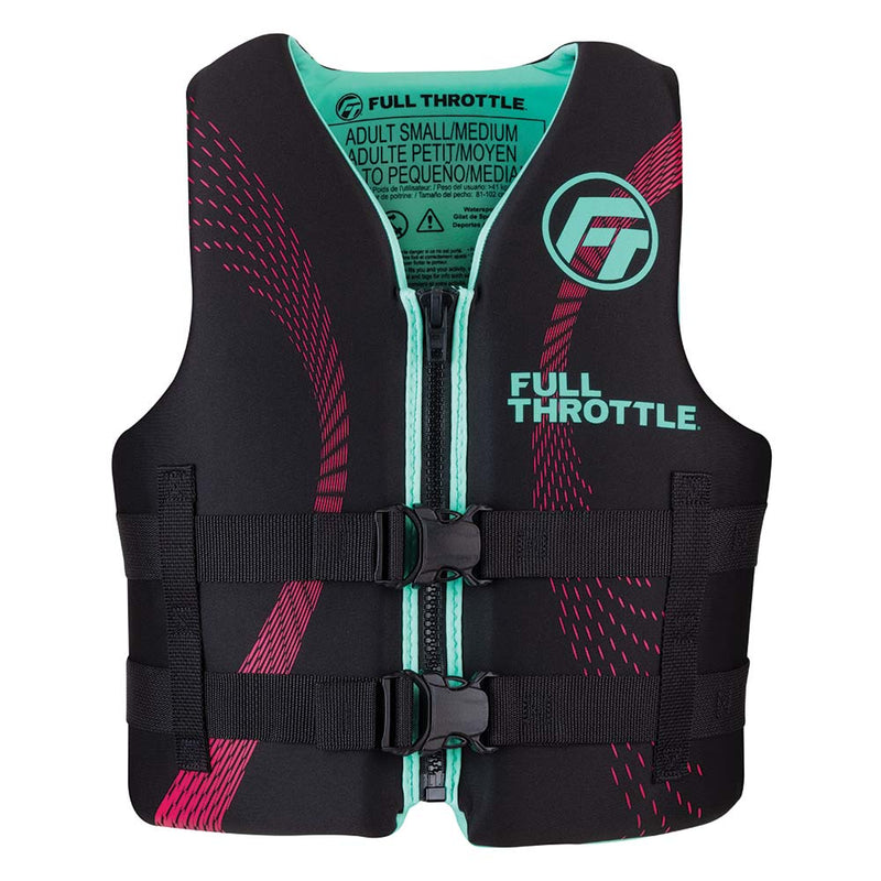 Full Throttle Adult Rapid-Dry Life Jacket - L/XL - Aqua/Black [142100-505-050-22] - Mealey Marine