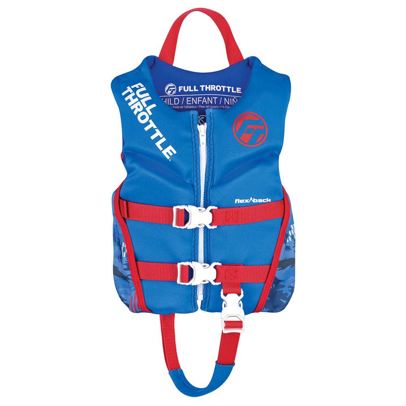 Full Throttle Child Rapid-Dry Flex-Back Life Jacket - Blue [142500-500-001-22] - Mealey Marine