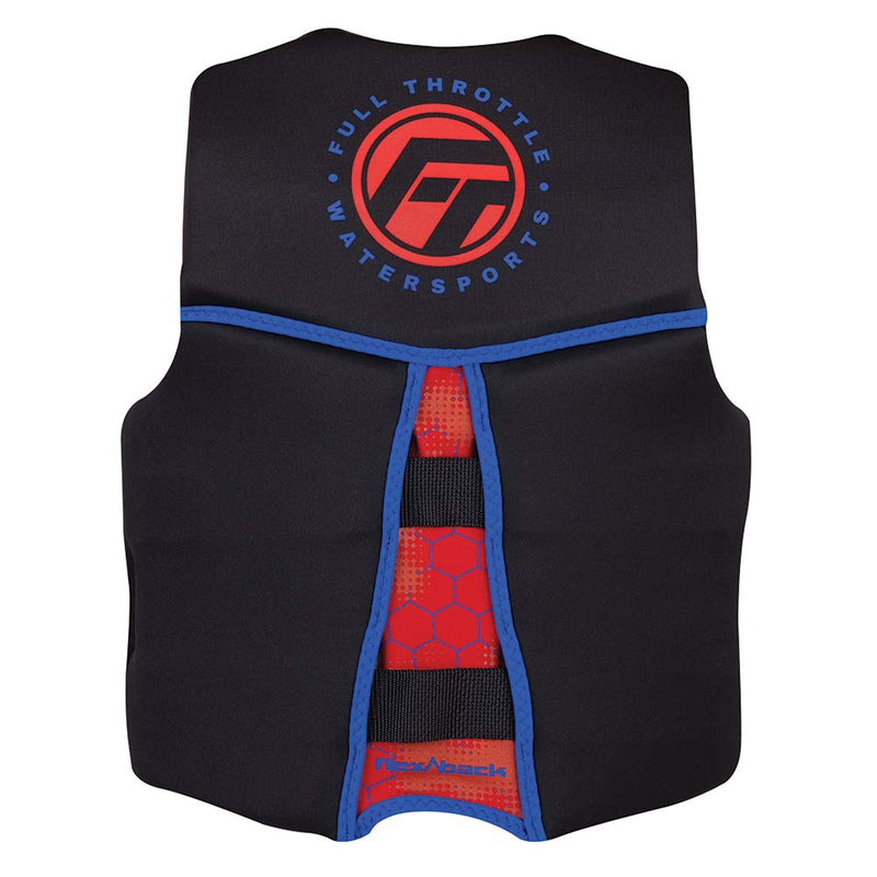 Full Throttle Youth Rapid-Dry Flex-Back Life Jacket - Red/Black [142500-100-002-22] - Mealey Marine