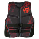 Full Throttle Mens Rapid-Dry Flex-Back Life Jacket - XL - Black/Red [142500-100-050-22] - Mealey Marine